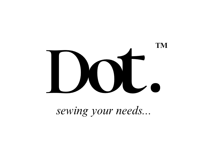 Dot logo with tagline: sewing every dot to create a line